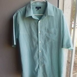 Croft & Barrow Blue Short Sleeve Button Up